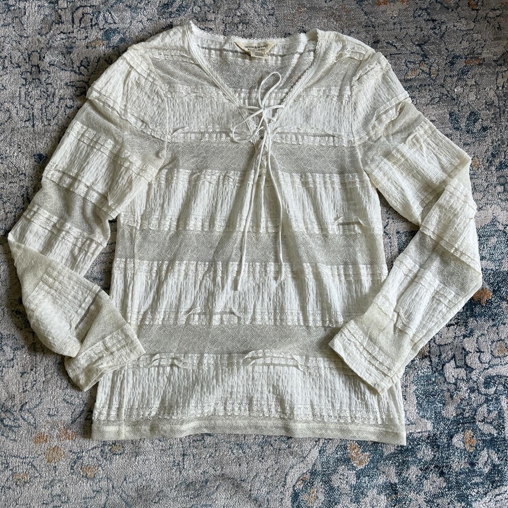 Denim and supply Ralph Lauren long sleeved lace shirt - Picture 2 of 7